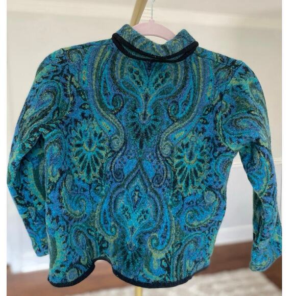 Vintage Pendleton Merino Wool Jacket Vibrant Paisley Classic Cozy Old Money Boho - Picture 2 of 7
